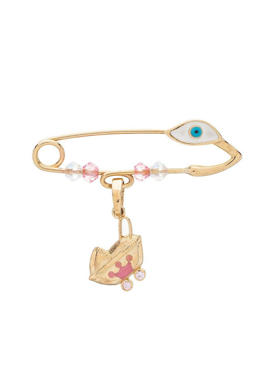 Vitopoulos Child Safety Pin made of Gold 9K