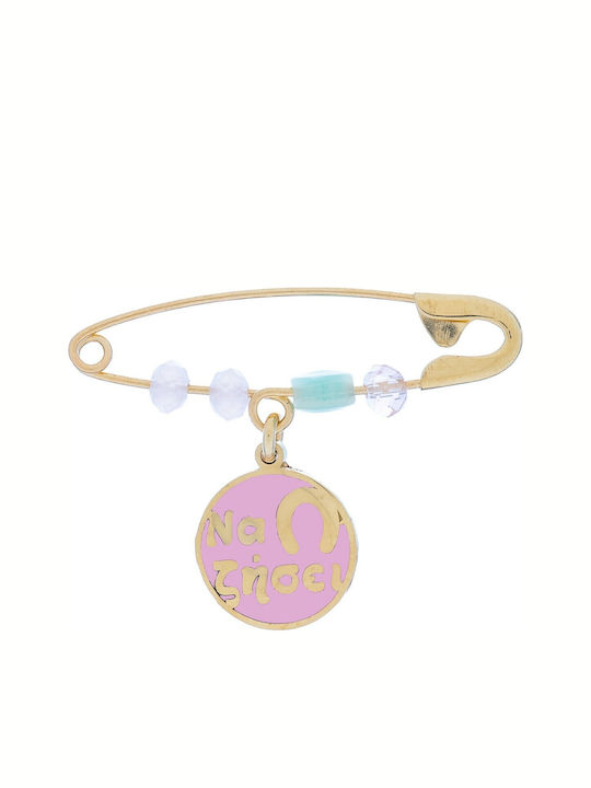 Vitopoulos Child Safety Pin made of Gold 9K
