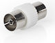 Nedis Konverter Koaxial weiblich zu Koaxial weiblich Weiß 1Stück CSGB40941WT