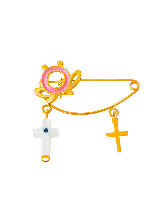 Xrisokosmima Child Safety Pin made of Gold 9K