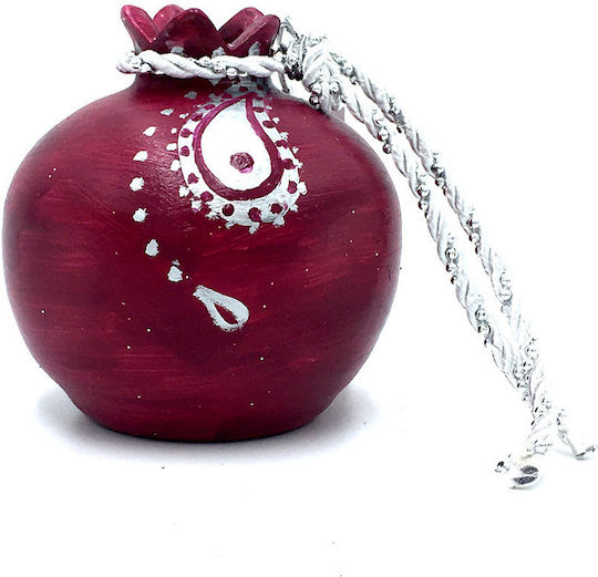 LiebeQueen Glücksbringer Granatapfel Lila Keramik 9cm 1Stück