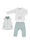Kinderbekleidungssets mit Hosen und Mantel Winter 3 Stück Blau