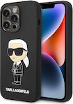 Karl Lagerfeld Liquid Silicone Back Cover Black (iPhone 15 Pro Max)