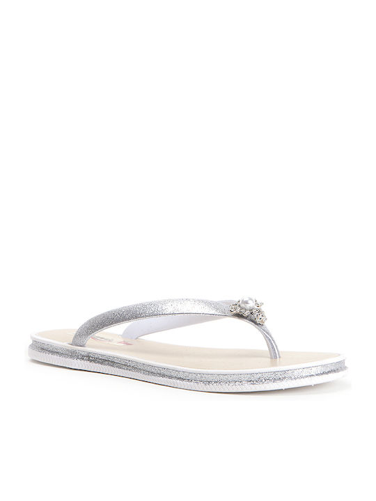 Keep Fred Women's Flip Flops Silver