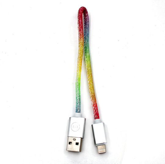 USB-A to Lightning Cable Πολύχρωμο 0.3m (TEC266)
