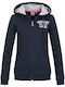 Women's Sweatshirt Jacket Hooded Dark Navy