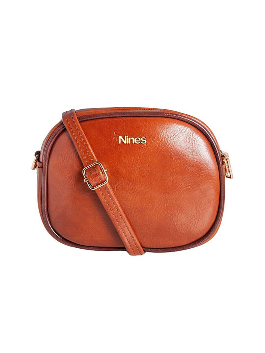 Nines Din piele Geantă de damă Crossbody Maro