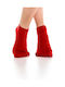 Inizio Women's Solid Color Socks RED