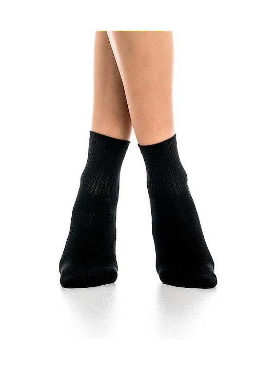 Inizio Women's Solid Color Socks BLACK