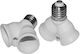Orno Socket Extension for Socket E27 in White color Set 1pcs