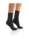 Inizio Women's Solid Color Socks Charcoal