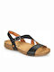 Flache Sandalen für Damen in Schwarz Farbe