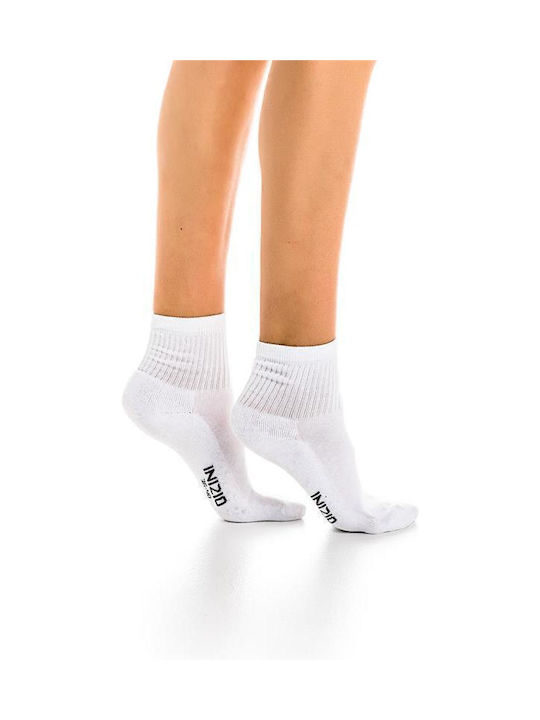 Inizio Damen Einfarbige Socken WHITE 1Pack