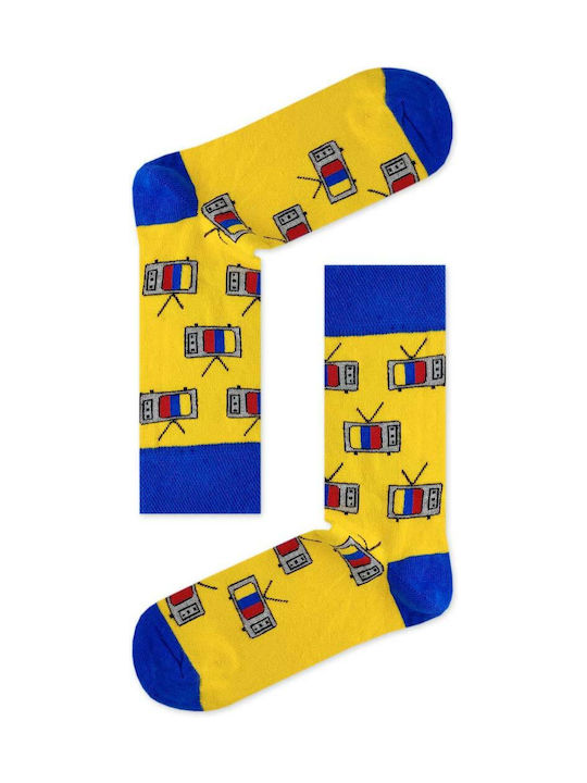 Axidwear Television Receiver Socks YELLOW