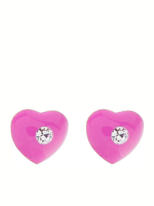 Vitopoulos Kids Earrings Studs with Stones made of Gold 14K