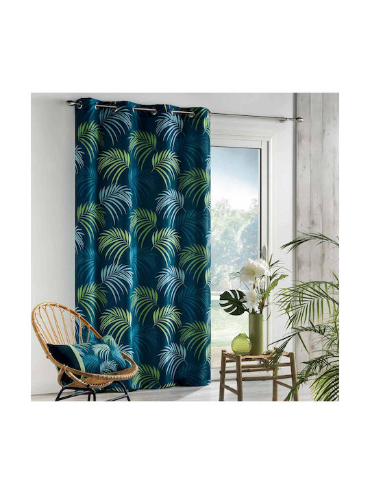 Пердета И Завеси С Копчета L-c Vegetal Сини 140x260см