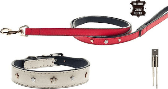 Ferribiella Dog Leash/Lead Leather in Red color 39cm