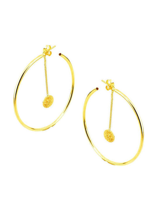 Earrings Hoops made of Silver Gold Plated