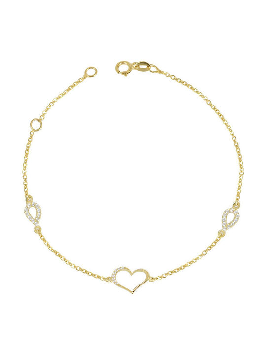 Katsigiannis Kids Bracelet from Gold 9K with Heart