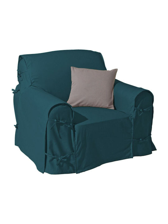La Redoute Interieurs Elastische Abdeckung für Sessel Blau 80x60cm 1Stück 324163847_1475_10