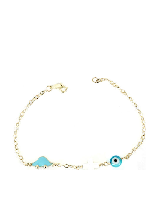 Kiriakos Gofas Kids Bracelet from Gold 9K with Stones