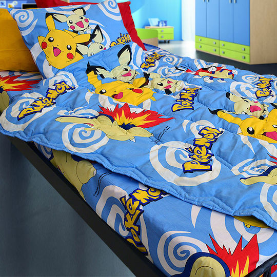 Palatex Σετ Σεντόνια Μονά Βαμβακερά Pokemon Boy 02 160x250cm