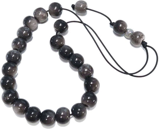 Sorgenperlen aus Onyx Länge 1.2cm Gray