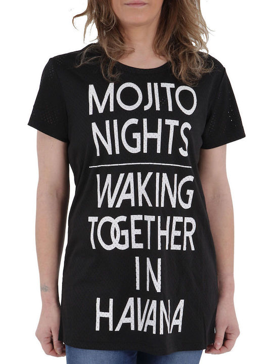 Silvian Heach Γυναικείο T-shirt Μαύρο (NERO).