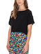Women's Blouse Short Sleeve Black