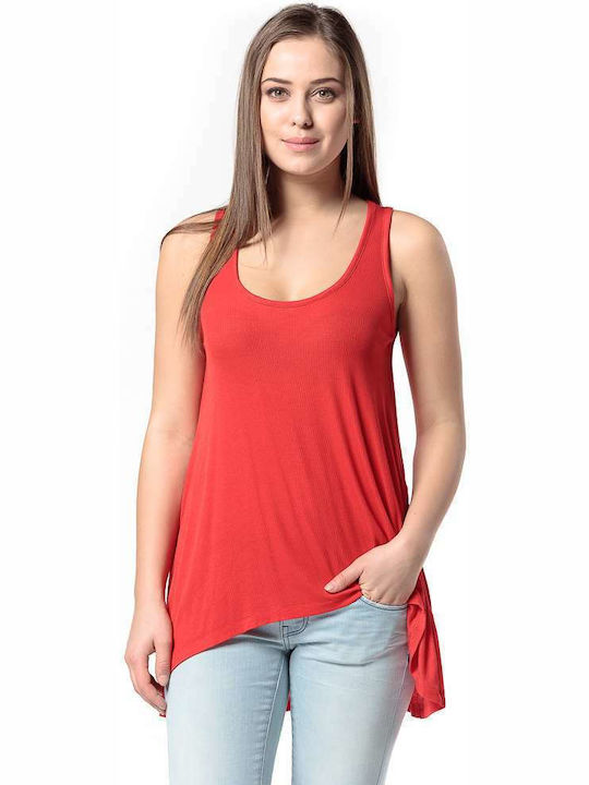 Devergo Women's Athletic Blouse Sleeveless Red