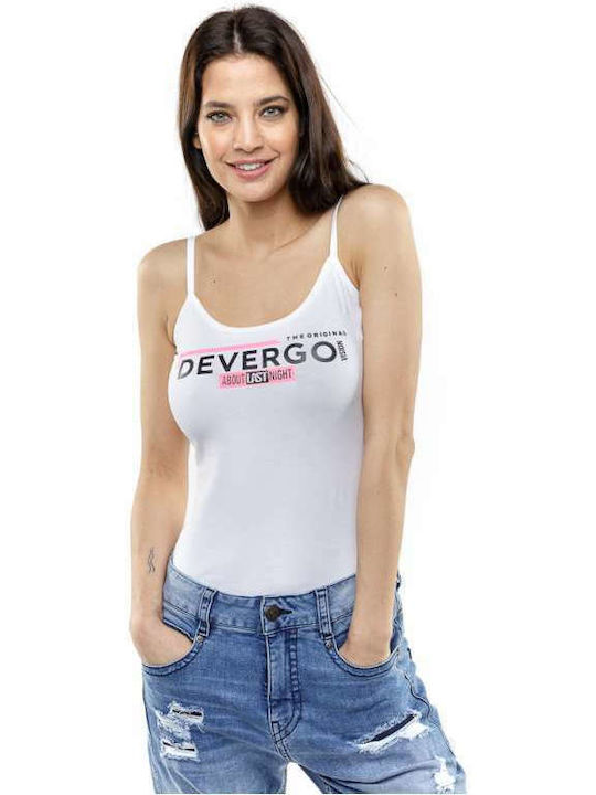 Devergo Women's Athletic Blouse with Straps White