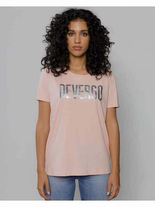 Devergo Women's Blouse Short Sleeve Pink