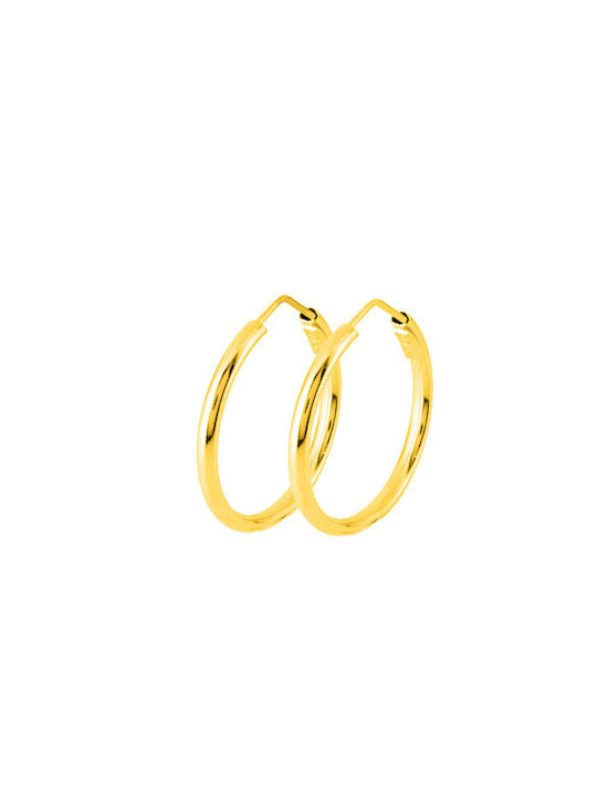 Earrings Hoops made of Silver Gold Plated