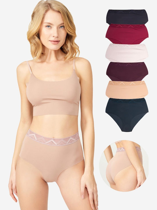 CottonHill Ψηλόμεσα Γυναικεία Slip MultiPack χω...