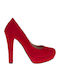 Stefania Suede Red Heels