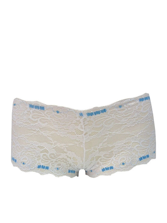 Damen Boxer mit Spitze Blue.