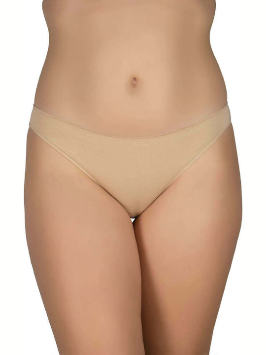 A.A UNDERWEAR Βαμβακερά Γυναικεία Slip MultiPack χωρίς Ραφές Μπεζ