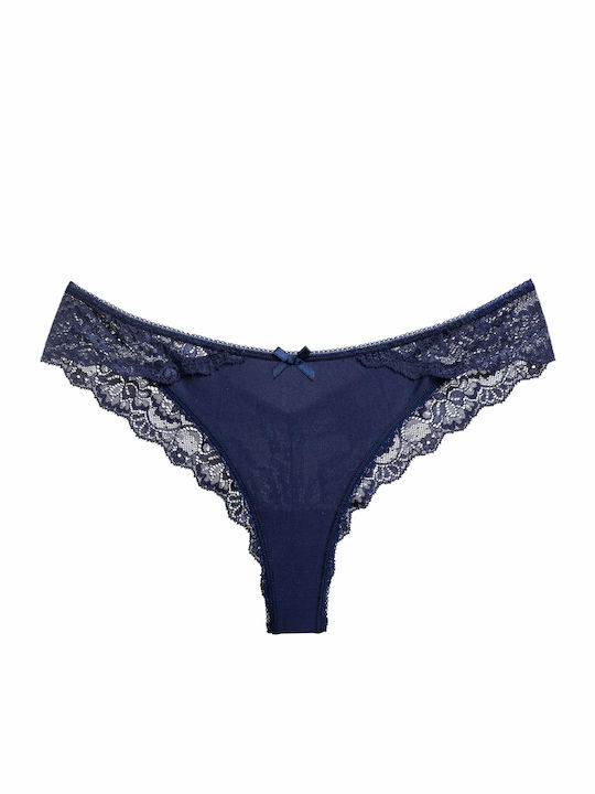 Dreams by Joyce Women's Brazil with Lace BLUE DUST