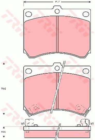 TRW Brake Pad for Mazda 323