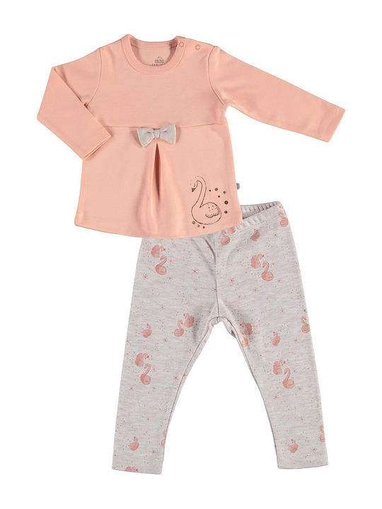 Kinder-Set mit Leggings Winter 2Stück Rosa