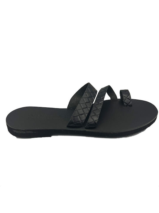 ByLeather Lucrat manual Leather Women's Sandals Black