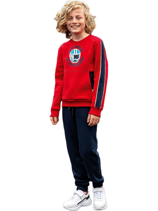 Elsima Kids Sweatpants Set Red 2pcs