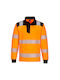 Portwest Men's Long Sleeve Work Sweatshirt Orange with Reflective Tapes