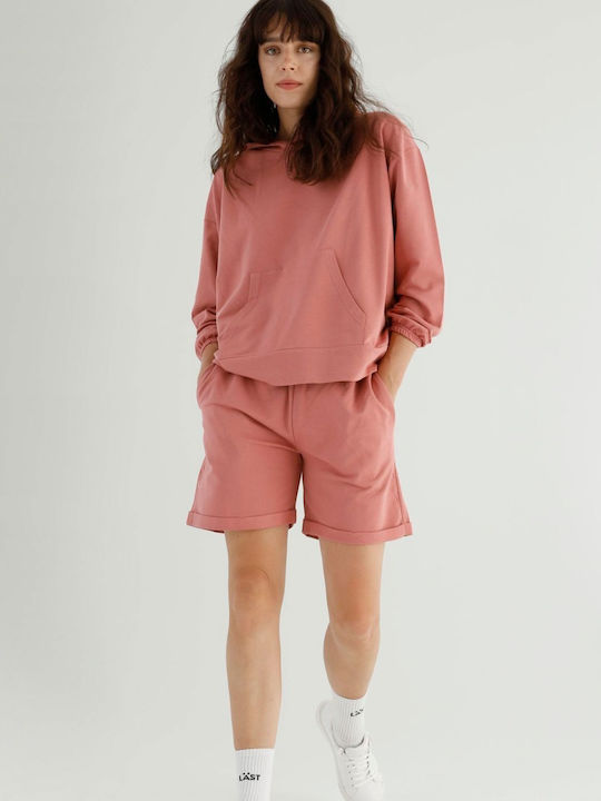 Siyah Inci Winter Women's Pyjama Set Dusty Pink