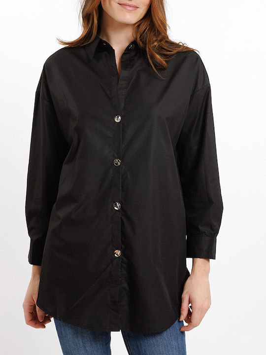 Cuca Women's Long Sleeve Shirt Black