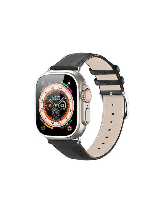 Dux Ducis Λουράκι Δερμάτινο Μαύρο (Apple Watch 38/40/41mm)