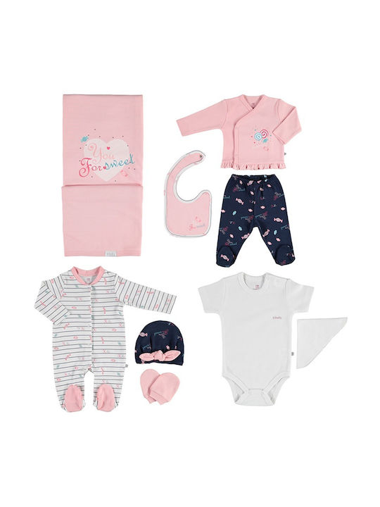 Bi Baby Set Body pentru Bebeluși cu Pantaloni Multicolor