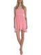 Traffic People Mini Dress for Wedding / Baptism Strapless Pink