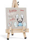 Taufgeschenk mit Bildchen Mickey Mouse aus Holz