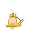Hanging Bell Ornament Wooden 7x7cm